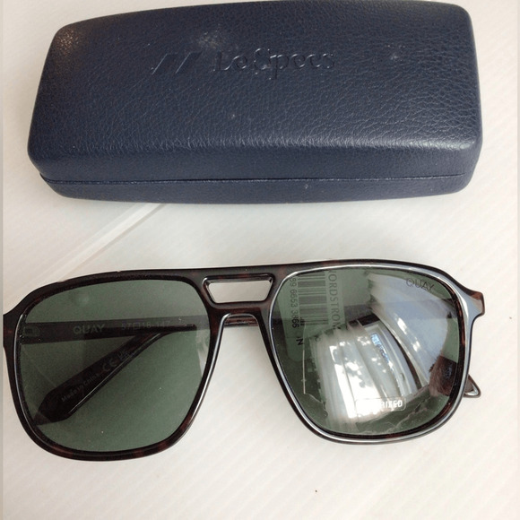 NEW ! on the Fly POLARIZED Quay Australia Brown Sunglasses with Green Lenses main image 4